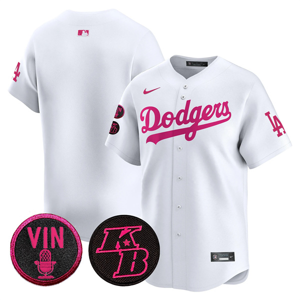 Men's White Los Angeles Dodgers Blank 2026 Mother’s Day Vapor Premier Limited Stitched Baseball Jersey